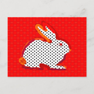 carte postale numérique de peinture "de lapin