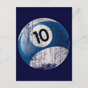 CARTE POSTALE NUMÉRO 10 BILLIARDS BALL - STYLE ÉRODÉE