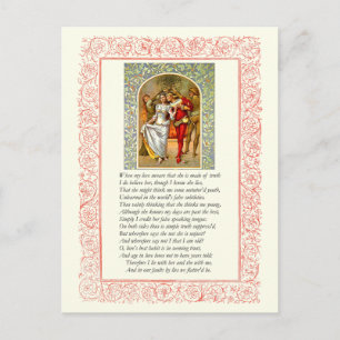 Carte Postale Numéro 138 de Sonnet par William Shakespeare