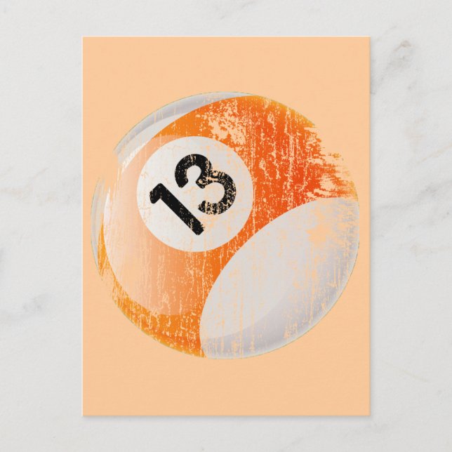 CARTE POSTALE NUMÉRO 13 BILLIARDS BALL - ÂGÉ ET ÉRODÉE (Devant)