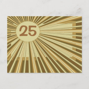 Carte postale Numéro d'appel d'or personnalisée