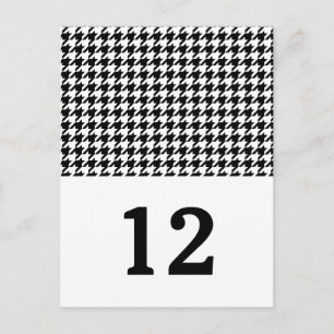 Carte postale Numéro de la table de base noire