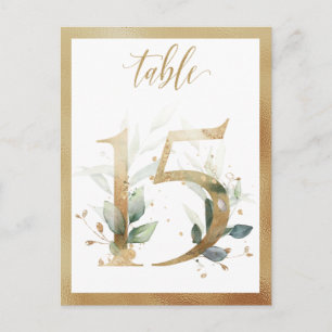 Carte Postale Numéro de la table d'or des oliviers verts, tablea