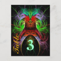 Carte postale Numéro de la table du carnaval