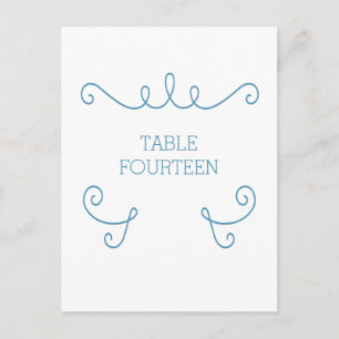 Carte postale Numéro de la table Whimsical