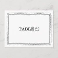 Carte postale Numéro de table arrondi entouré d'éb
