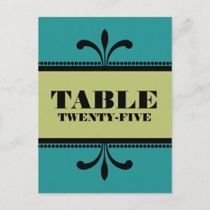 Carte postale Numéro de table Art déco fantaisie t