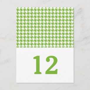 Carte postale Numéro de table de base verte