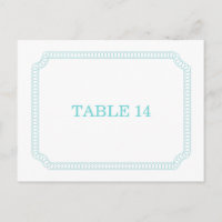 Carte postale Numéro de table de billets entouré d