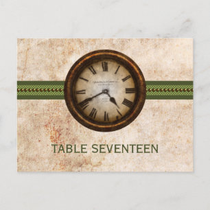 Carte postale Numéro de table de l'horloge antique