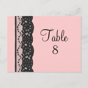 Carte postale Numéro de table en dentelle français
