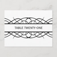 Carte postale Numéro de table ivoire déco