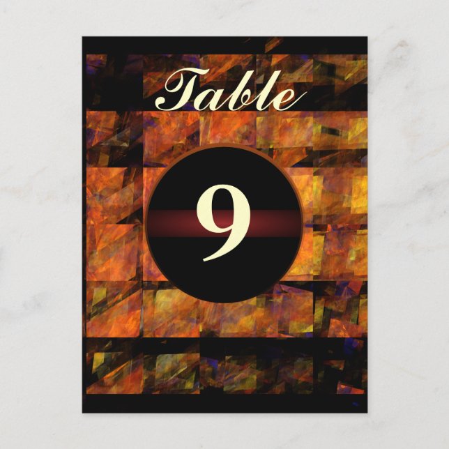 Carte postale Numéro de table murale (Devant)