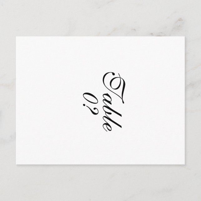 Carte Postale "Numéro de tableau" "créez le vôtre" (Devant)