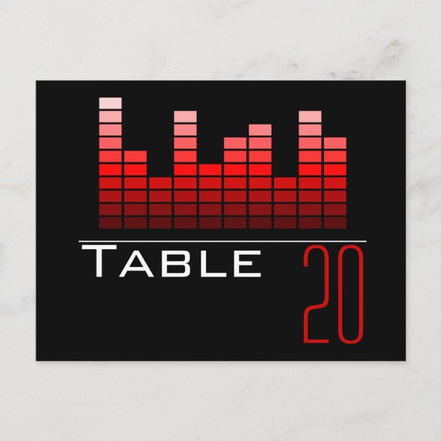 Carte postale Numéro de tableau de l'analyseur de  (Devant)