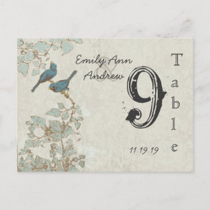 Carte Postale Numéro de tableau de Mariage damassé pour les oise