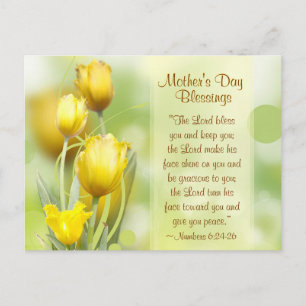 Carte Postale Numéros 6:24-26, bénédictions pour la fête des mèr