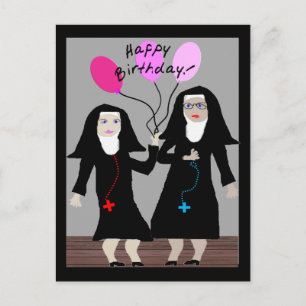 Carte Postale Nun Cadeaux d'anniversaire "Bonne soeur d'annivers