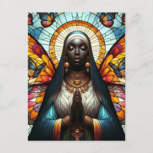 Carte Postale Nun de papillon coloré