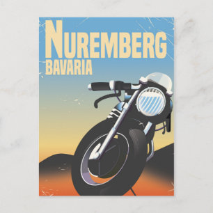 Carte Postale Nuremberg, Bavière Motorcycle vintage voyage poste