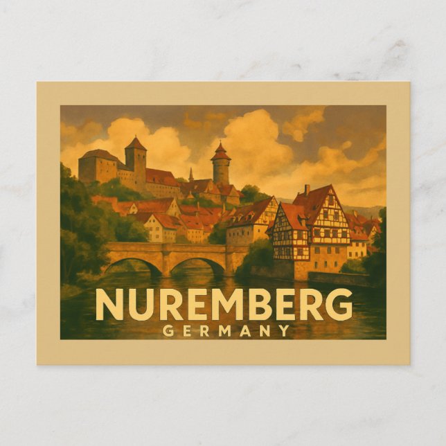 Carte Postale Nuremberg Germany City Art (Devant)