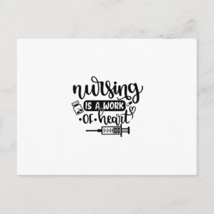 Carte Postale Nurse Gift Nursing Is A Work Of Heart