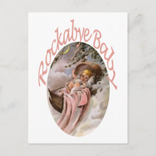 Carte Postale Nursery Rhymes Rockabye Aquarelle bébé
