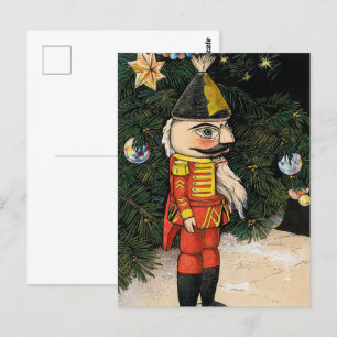 Carte Postale Nutcracker vintage sous l'arbre de Noël