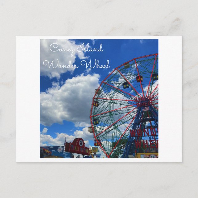 Carte Postale NYC Coney Island Wonder Wheel (Devant)