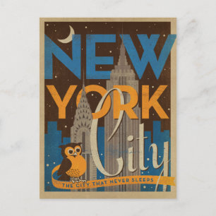 Carte Postale NYC - La ville qui ne dort jamais
