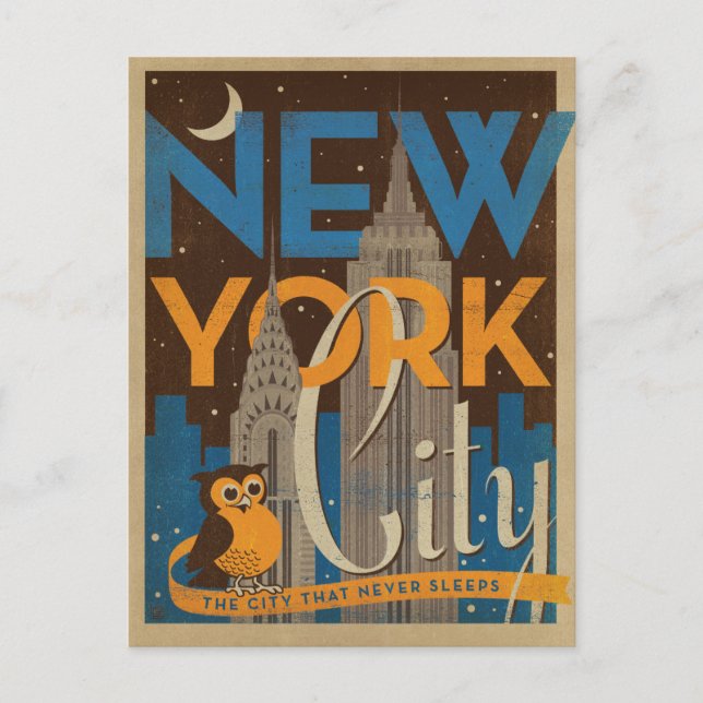 Carte Postale NYC - La ville qui ne dort jamais (Devant)