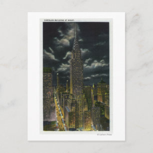 Carte Postale NYC, New York Chrysler Building à la nuit n° 2