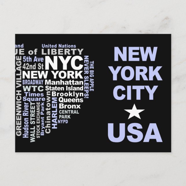 Carte postale NYC - personnalisable (Devant)