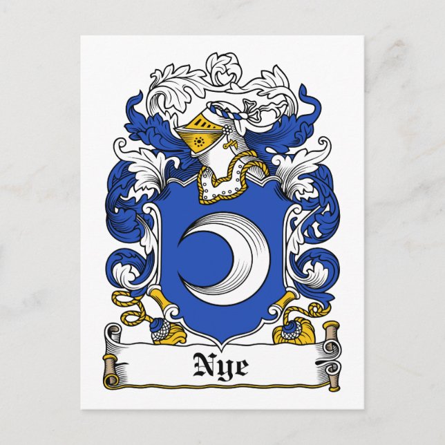 Carte Postale Nye Family Crest (Devant)
