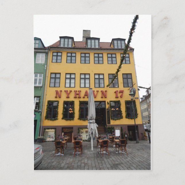 Carte Postale Nyhaven 17 Restaurant Copenhague Danemark (Devant)