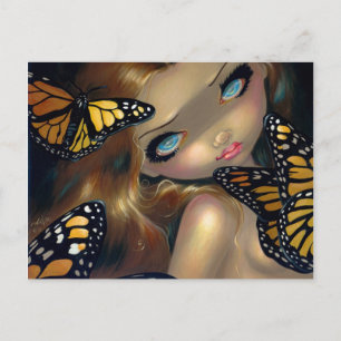 Carte postale "Nymphe avec monarques"