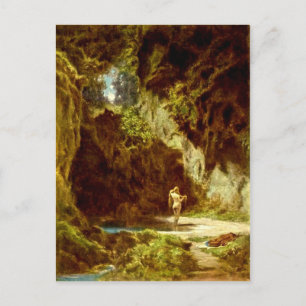 Carte Postale Nymphe de bain vintage-motivation