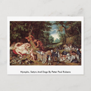 Carte Postale Nymphes, Satyrs Et Chiens De Peter Paul Rubens