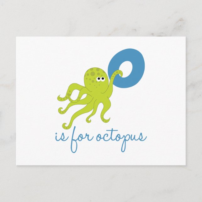 Carte Postale O Est Pour Octopus (Devant)