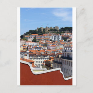 Carte Postale O Rossio e a Colina do Castelo, Lisboa, Portugal