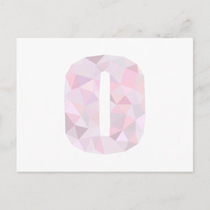 Carte Postale O - Triangles Poly Faible - Gris Violet Rose Neutr