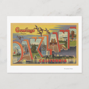 Carte Postale Oakland, la Californie - grandes scènes de lettre