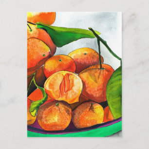 Carte Postale Oaquarelle mandarine