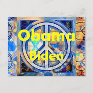 Carte postale Obama Biden PEACE
