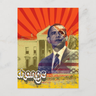 Carte Postale Obama Change -