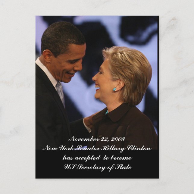 Carte Postale Obama - Clinton - L'investiture reste en jeu (Devant)