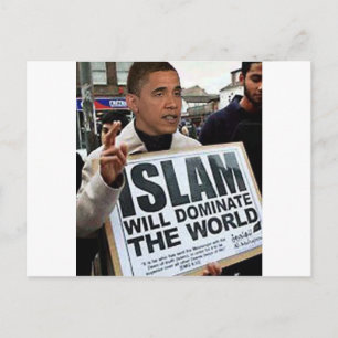 Carte Postale Obama est un musulman.