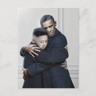 Carte Postale Obama Kim Jong Un L'Amour De La Corée Du Nord