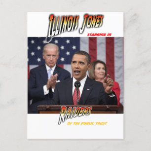 Carte Postale Obama l'ILLINOIS JONES - voleurs de la confiance
