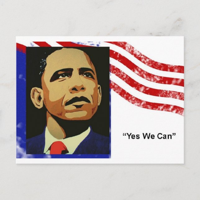 Carte Postale Obama-Oui nous pouvons (carte postale) (Devant)